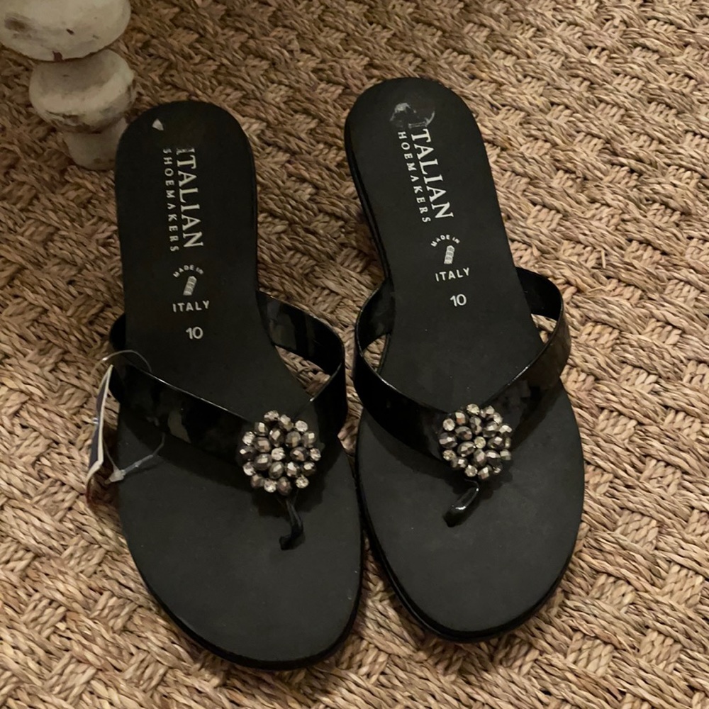 Beaded Wedge Sandals NWT